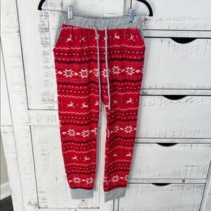 Cozy Red Patterned Women/ Kids Bottoms